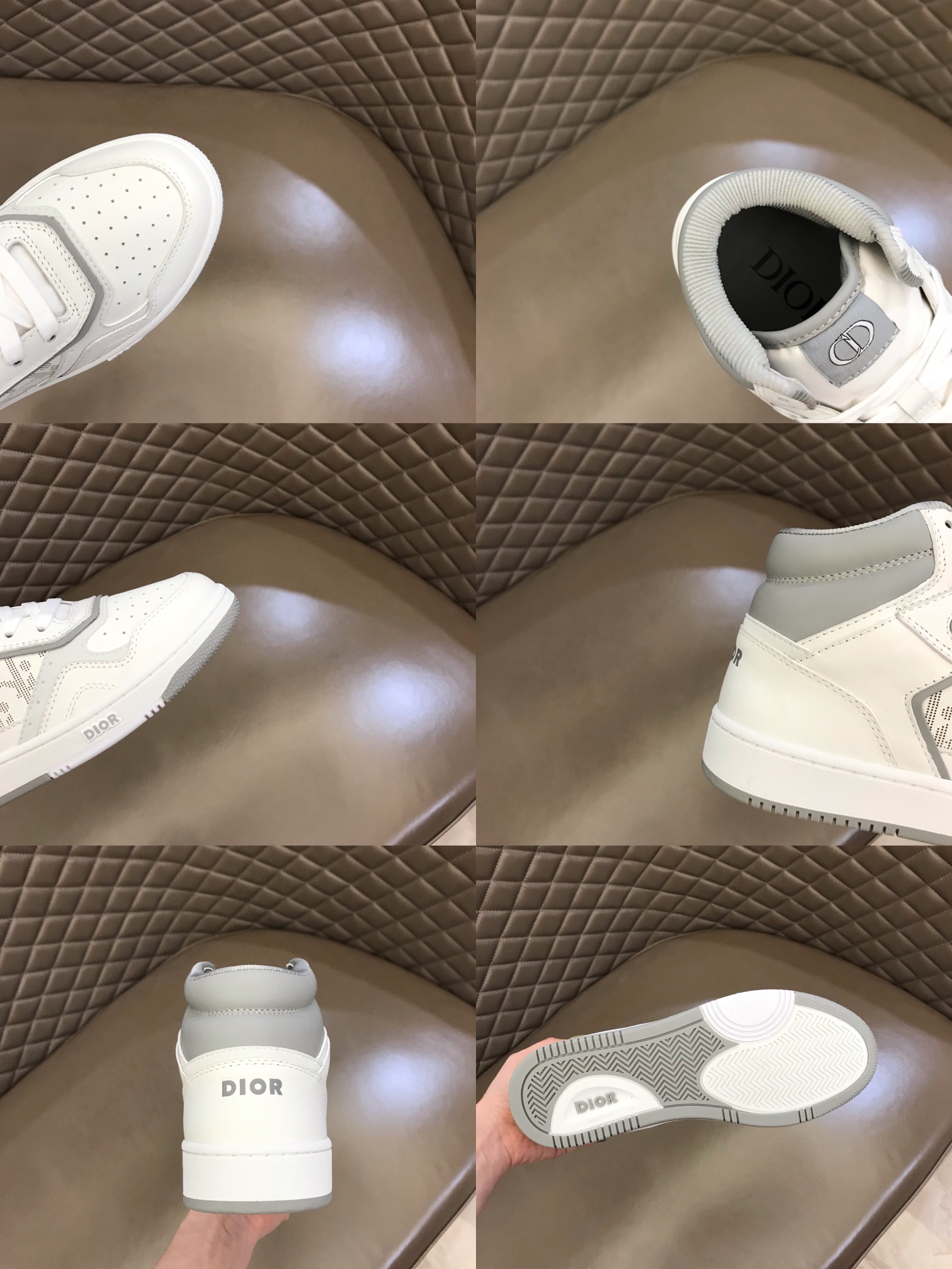 DIOR迪奥 光滑牛皮革精心制作高帮B27休闲运动鞋