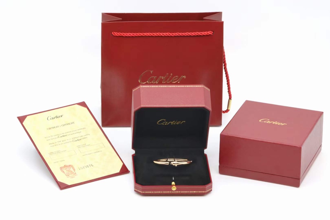 Cartier Cartier 高级珠宝系列 玫瑰金光面 豹子手镯