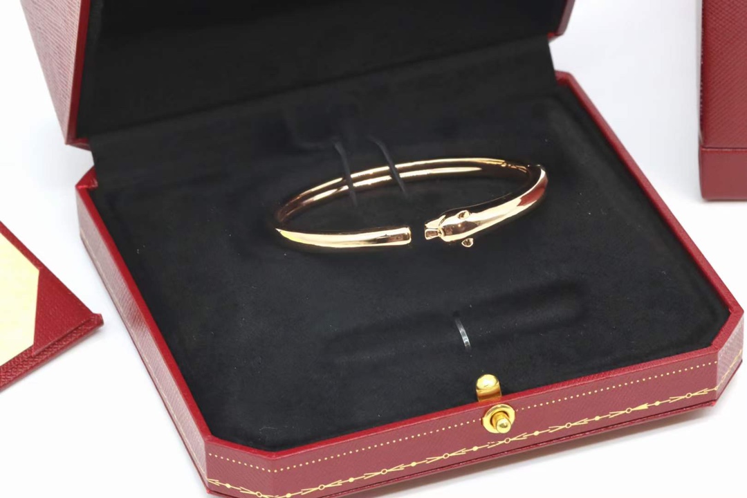 Cartier Cartier 高级珠宝系列 玫瑰金光面 豹子手镯