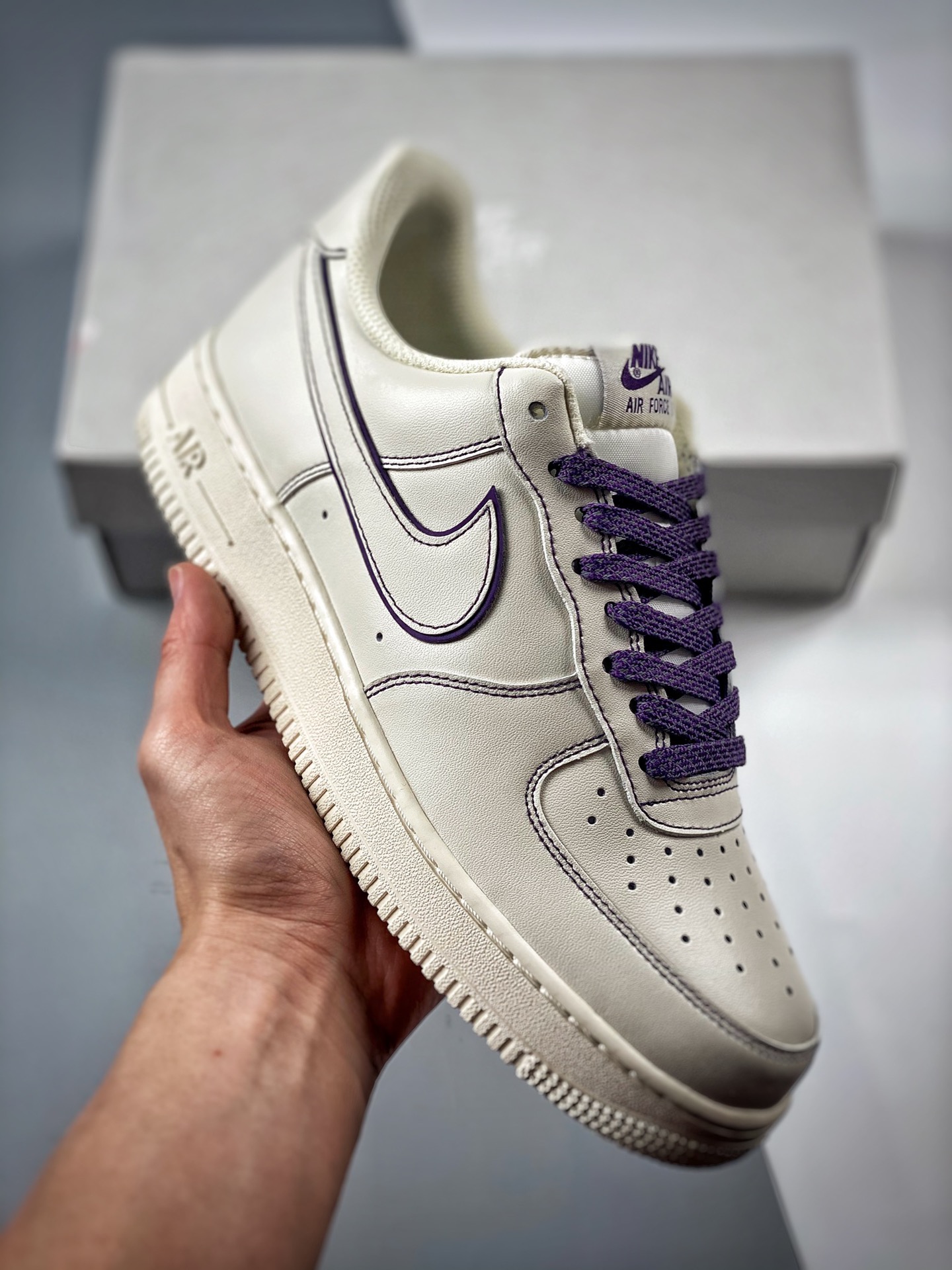 -3 Nike Air Force 1 Low '07 "Bugs Bunny" blanco púrpura cielo estrellado, zapatillas casual de skate de caña baja Air F…