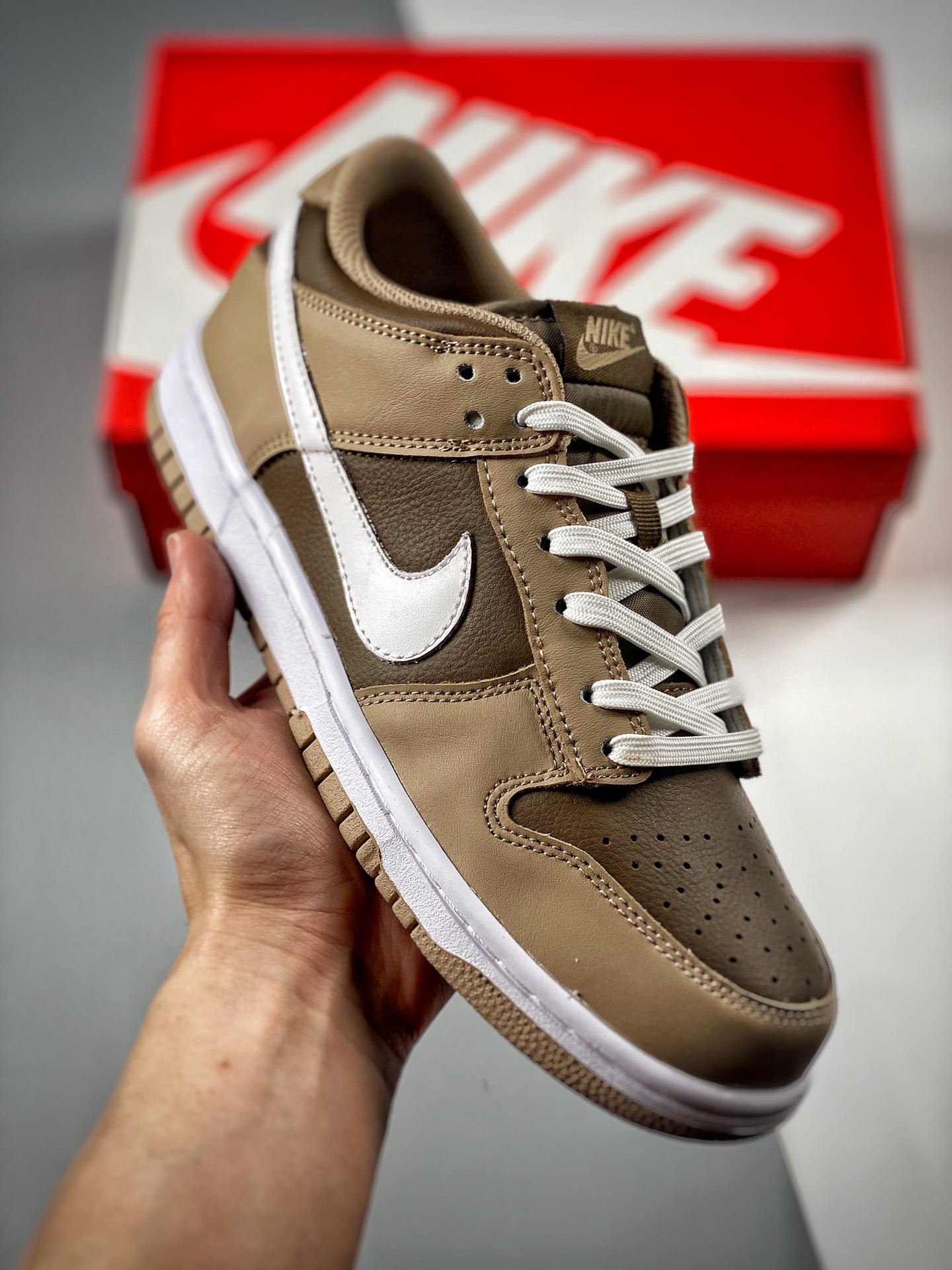 -2 Nk Dunk SB Low marrón, producción original de fábrica grande, fotos reales de estreno, material de capa superior ori…