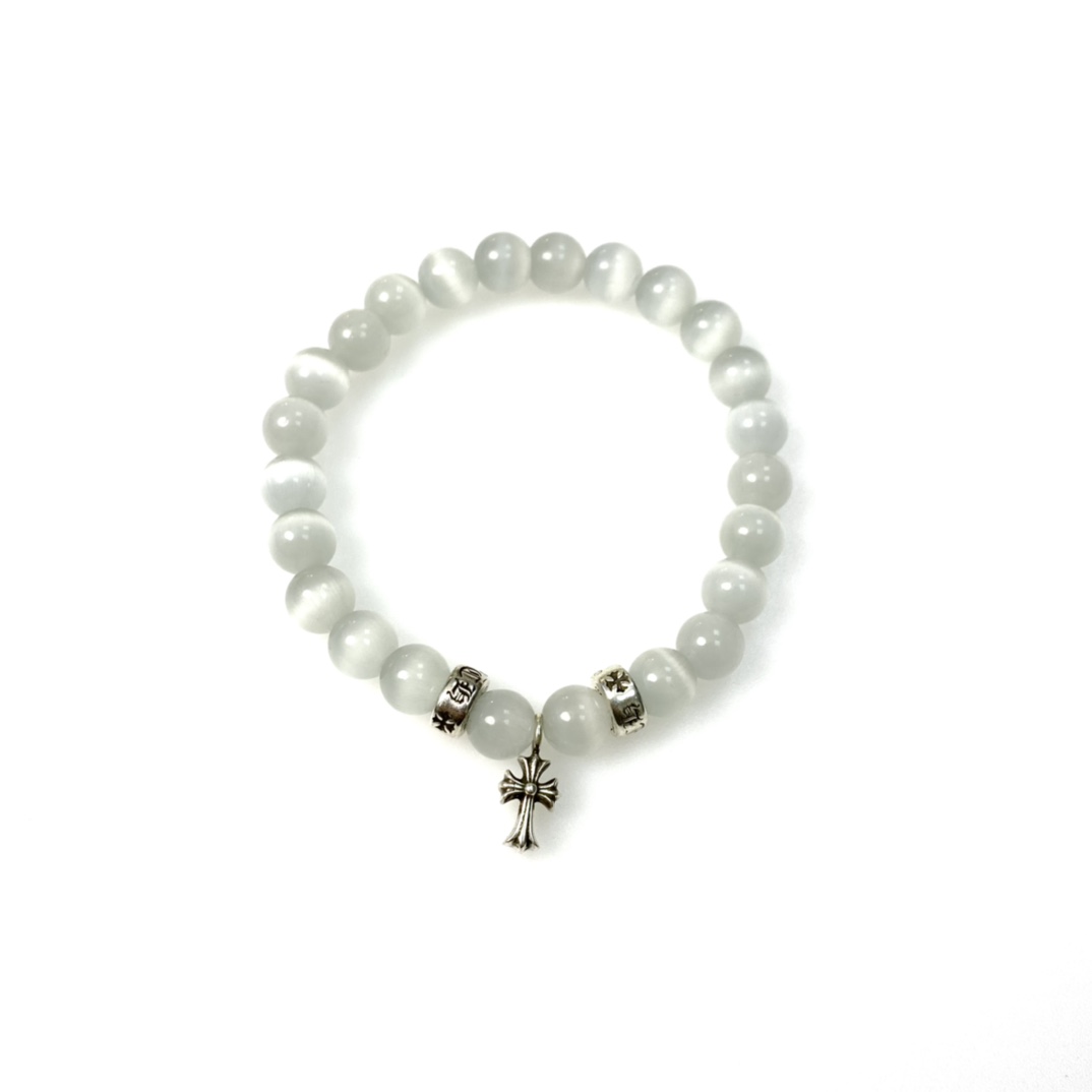 Silver bead bracelet