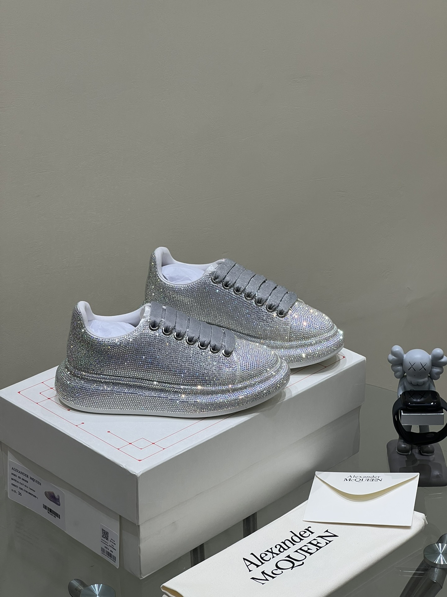 P260🌈 2022ss...Maikunjia...Zapatos casuales degradados con incrustaciones de diamantes de cristal, zapatos casuales de…