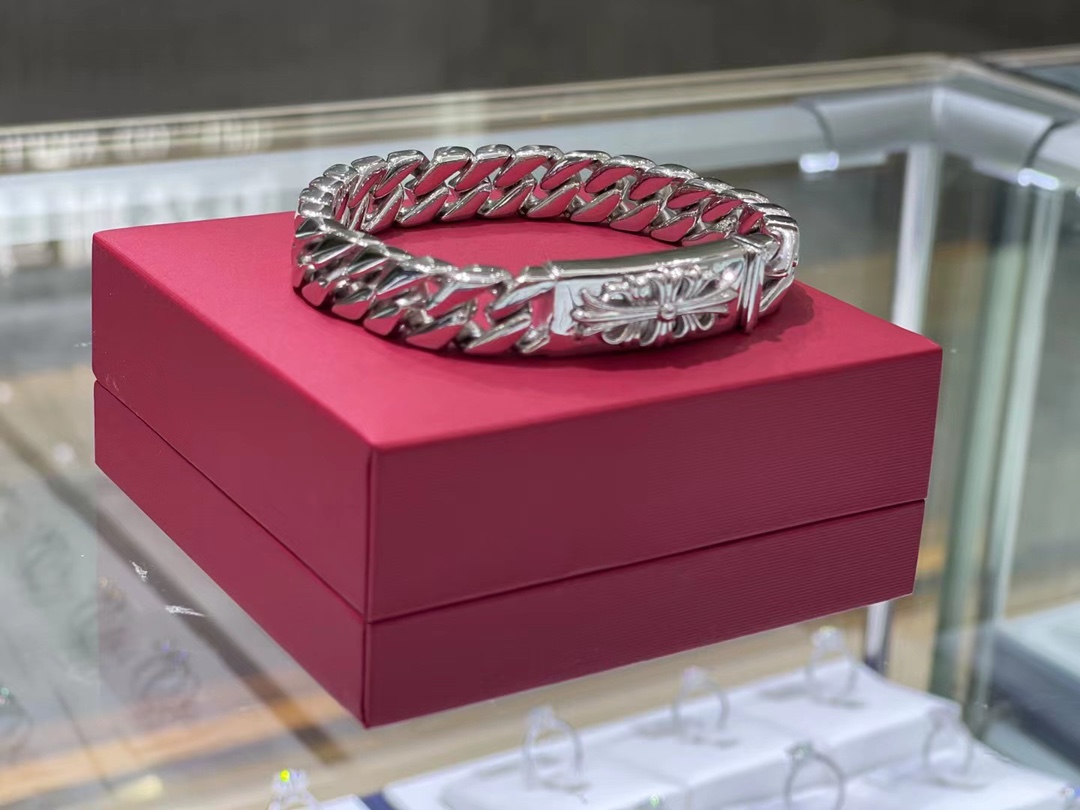 Chrome Hearts 铂金克罗心手链