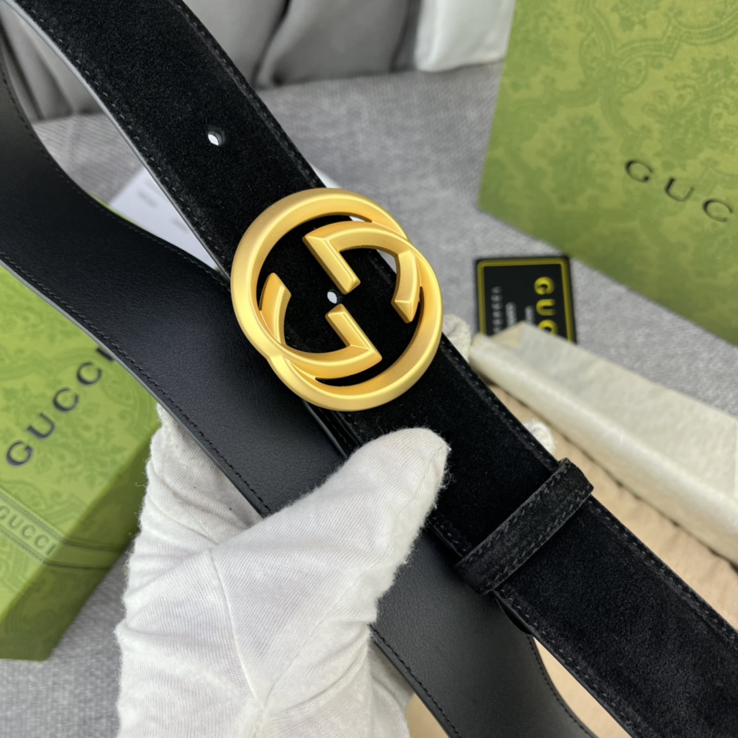 “New GUCCI Gucchi Collection: Geometric Design with Imported Cow Hide and Double G-Band Button Belt” - 图片 9