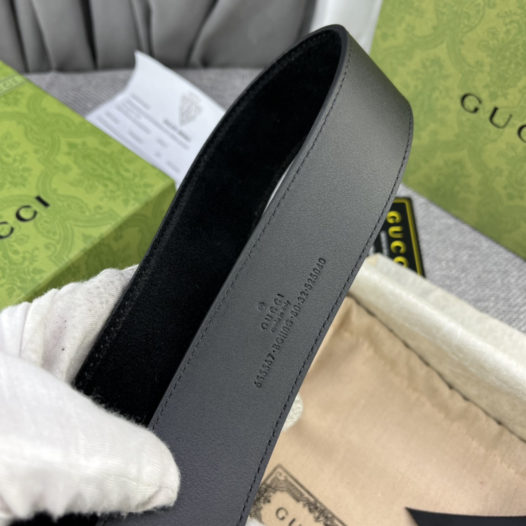 “New GUCCI Gucchi Collection: Geometric Design with Imported Cow Hide and Double G-Band Button Belt” - 图片 6