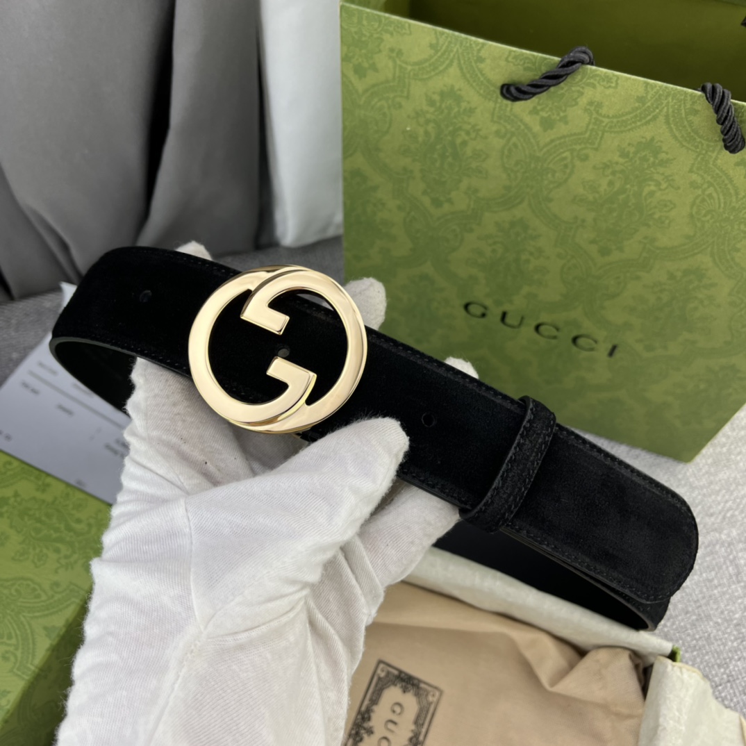“New GUCCI Gucchi Collection: Geometric Design with Imported Cow Hides and Double G-Band Button Belt” - 图片 4