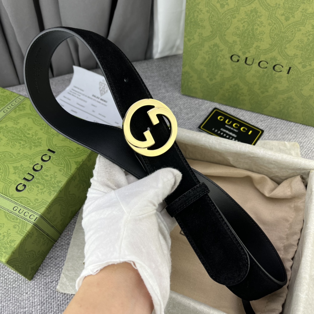 “New GUCCI Gucchi Collection: Geometric Design with Imported Cow Hides and Double G-Band Button Belt” - 图片 6