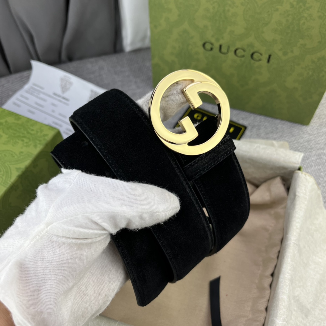 “New GUCCI Gucchi Collection: Geometric Design with Imported Cow Hides and Double G-Band Button Belt” - 图片 3