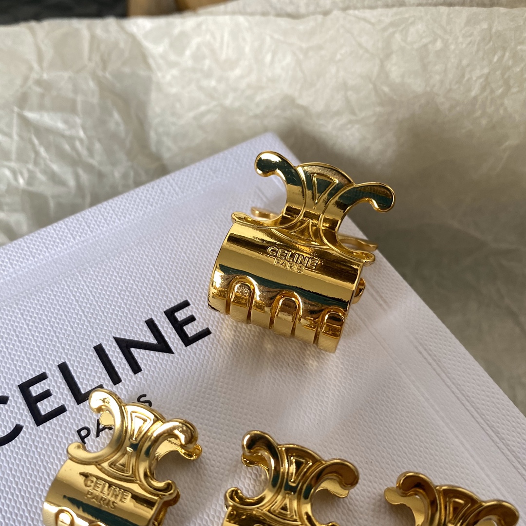 Celine Modernist Hair Clip: Abstract Sculptural Form in Polished Metal 13 a1654683610391 8746