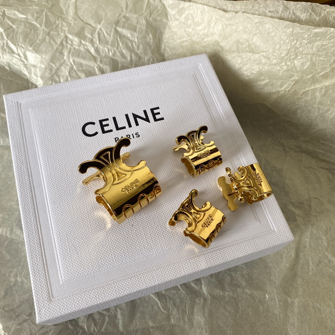 Celine Modernist Hair Clip: Abstract Sculptural Form in Polished Metal 17 a1654683610409 5861
