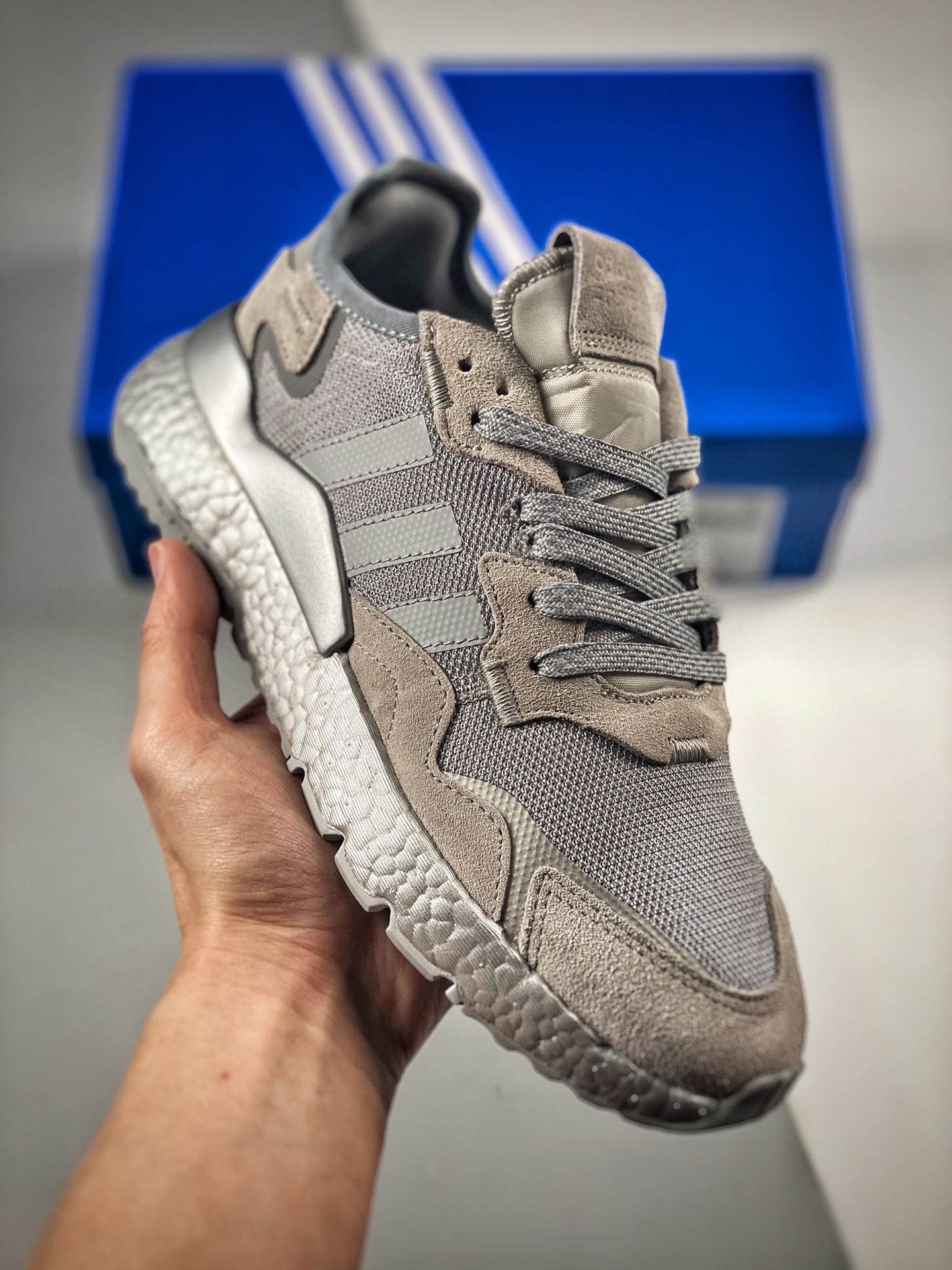 -2 Adidas/Adidas Nite Jogger Trébol Corredor Nocturno Zapatillas Retro de materiales originales, suela original, molde …