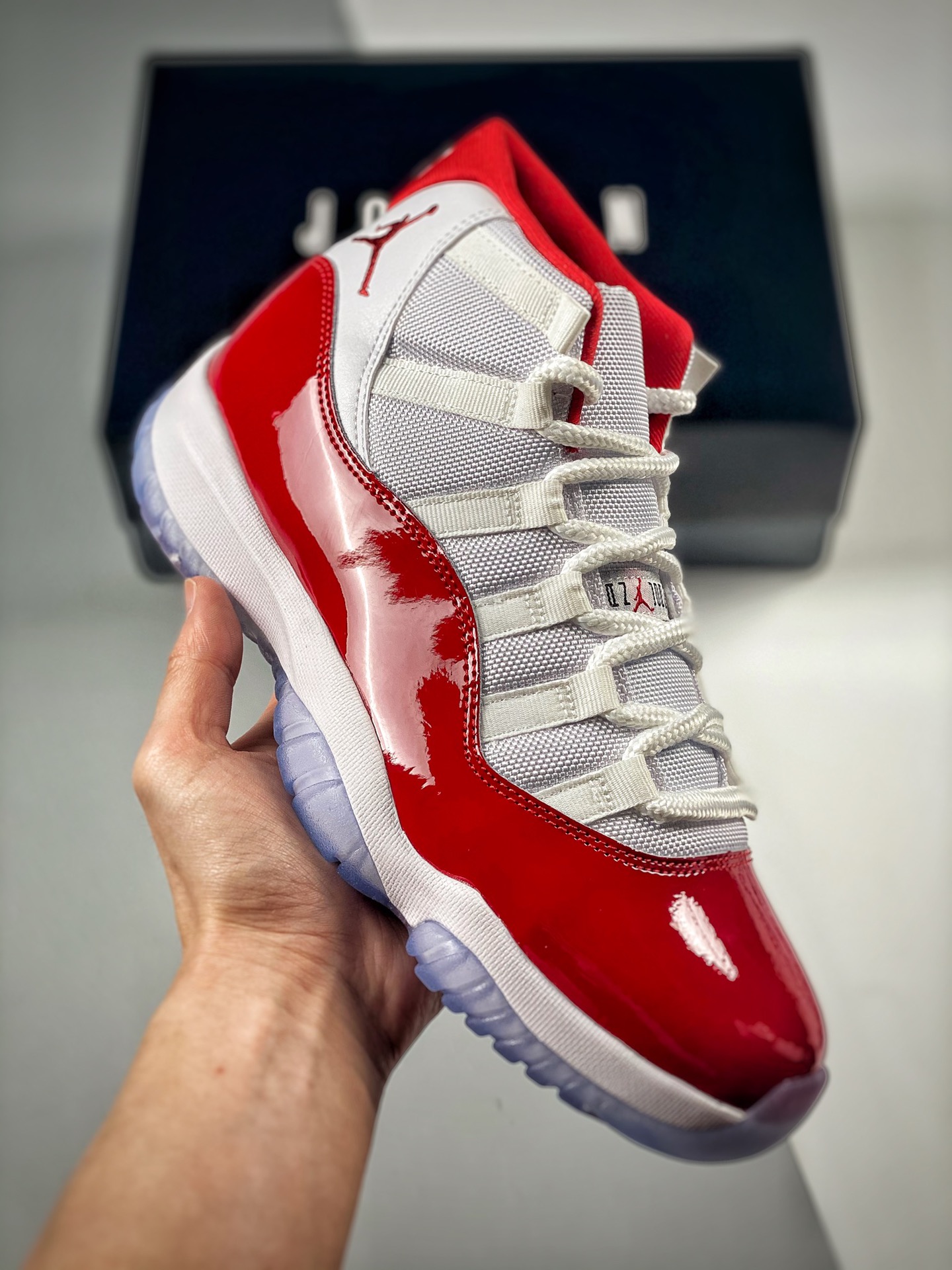 -5 Air Jordan 11 Retro AJ11 Blanco Rojo, suministro especial de canal, primer lanzamiento con fotos reales en…