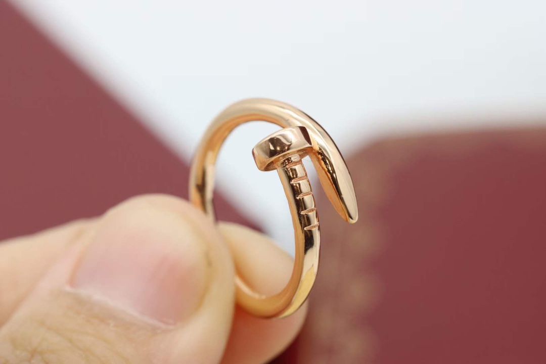 Cartier 卡地亚/Cartier 窄版钉子戒指 玫瑰金 无钻