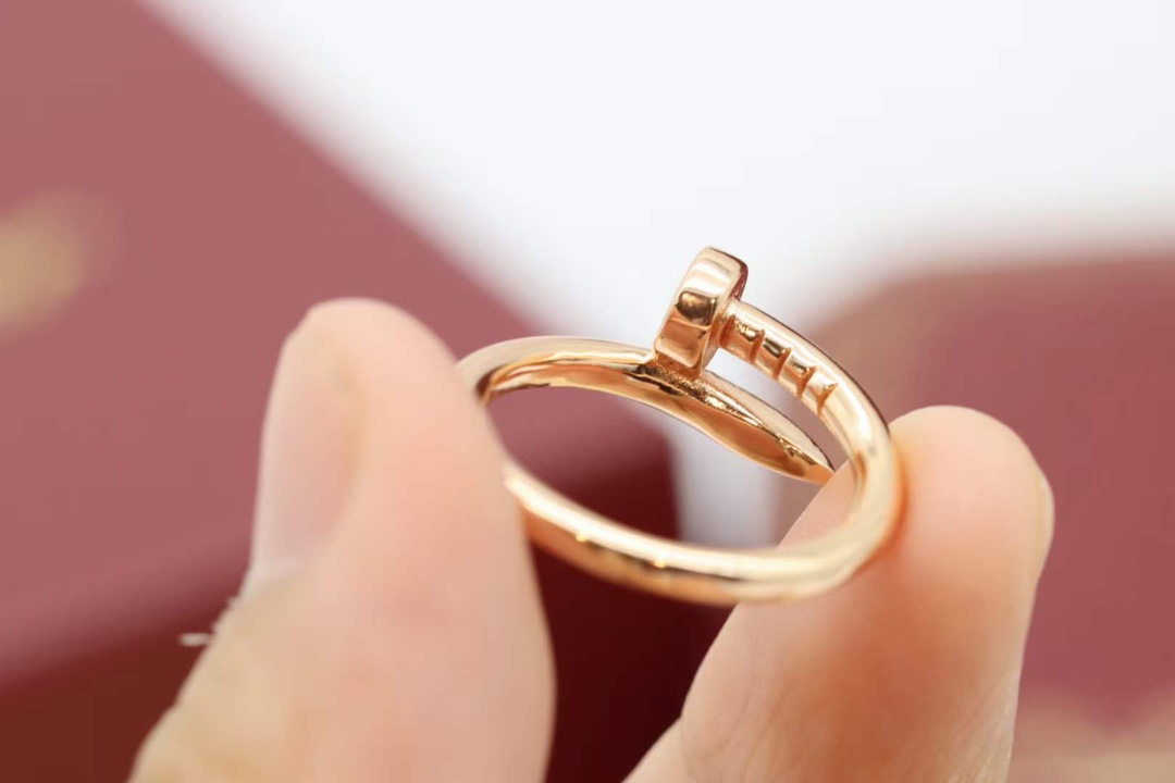 Cartier 卡地亚/Cartier 窄版钉子戒指 玫瑰金 无钻