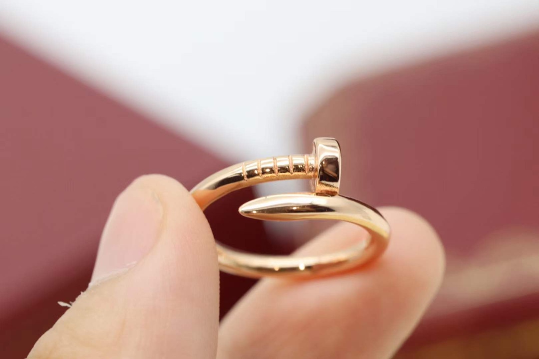 Cartier 卡地亚/Cartier 窄版钉子戒指 玫瑰金 无钻