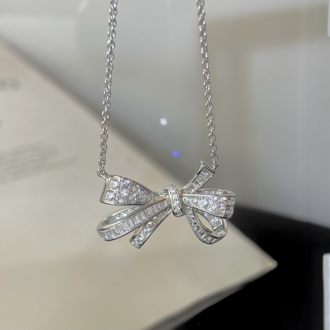 Elegante Collar con Diamantes y Lazo de Graff Bow en Plata 925 6 i1654688350 4462 7