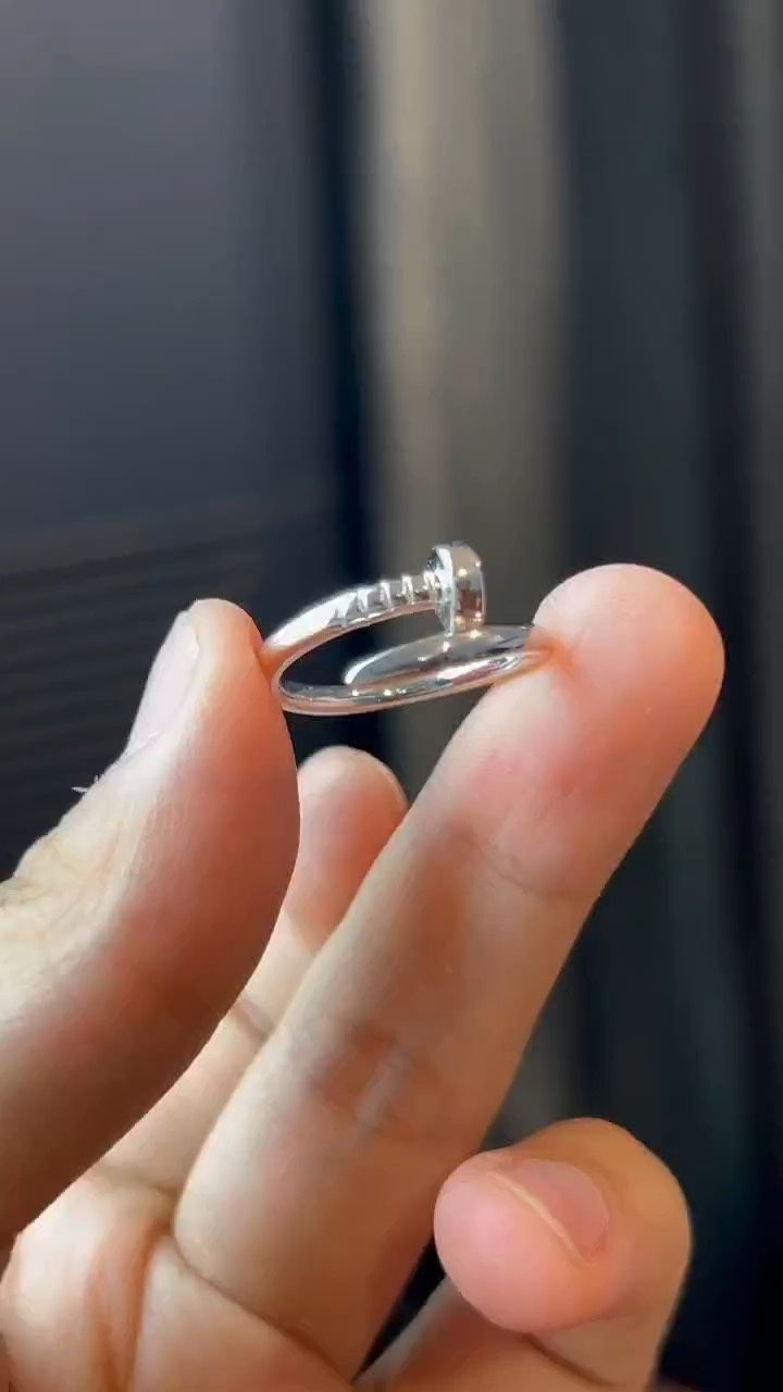 Cartier 银色无钻钉子 视频