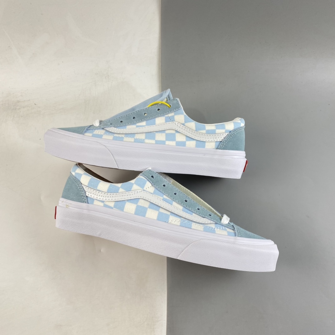 P150  Vans Style 36 系列 奶蓝棋盘格低帮帆布鞋 VN0A3DZ3RFL