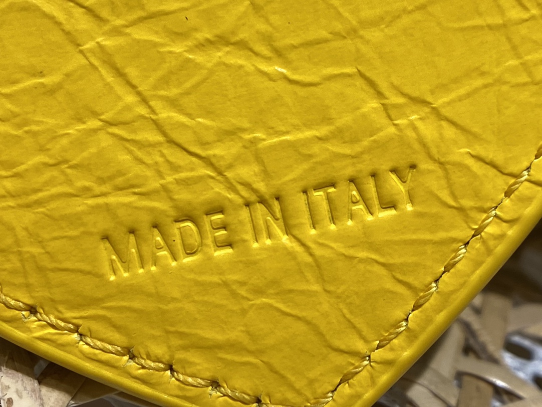 Balenciaga Le Cagole 26CM 抓皱牛皮月牙包 671309亮黄色