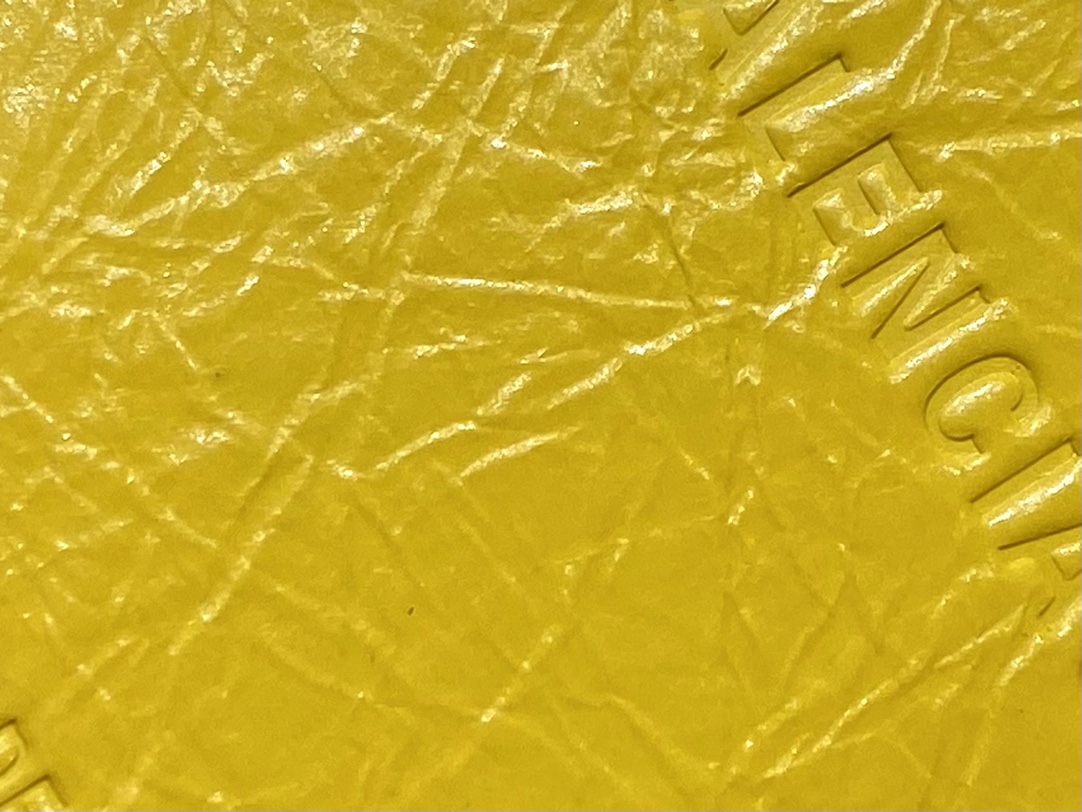 Balenciaga Le Cagole 26CM 抓皱牛皮月牙包 671309亮黄色