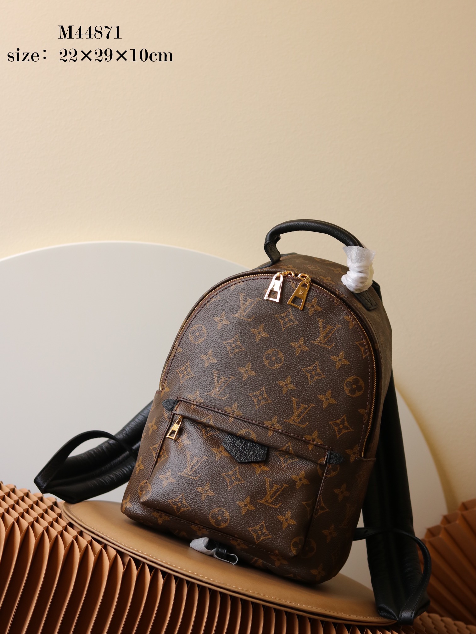Louis Vuitton Bags Backpack Gold Monogram Reverse Calfskin Canvas Cowhide M44871