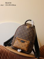Louis Vuitton Bags Backpack Gold Monogram Reverse Calfskin Canvas Cowhide M44870