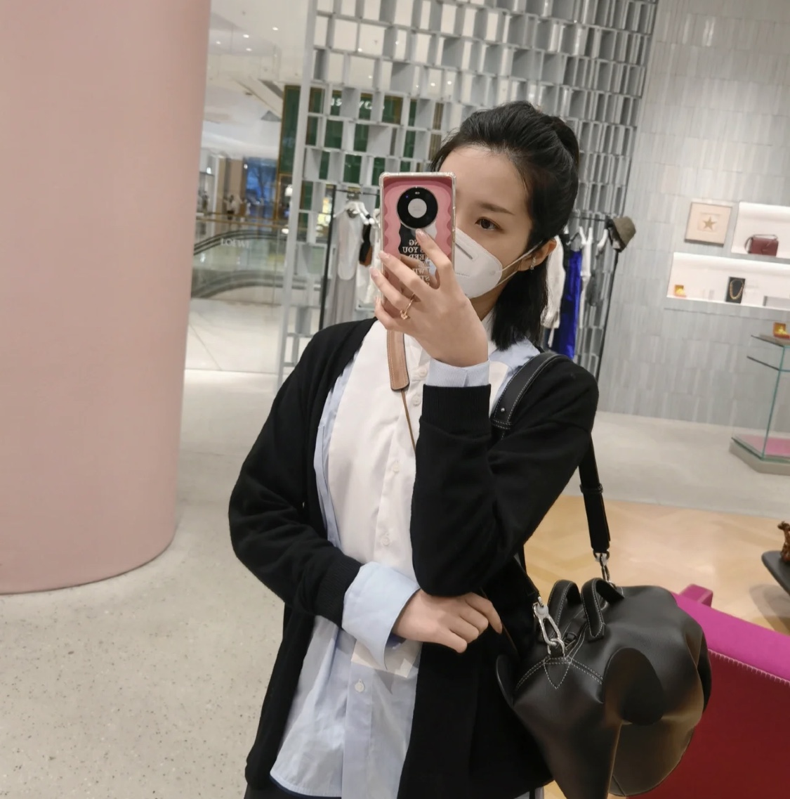 LOEWE罗意威 小牛皮特大号大象包 0537黑色