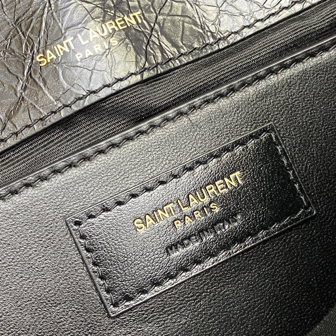 Saint Laurent Niki Baby Black Leather Shoulder Bag, 22cm 10 i1654765504 997 6