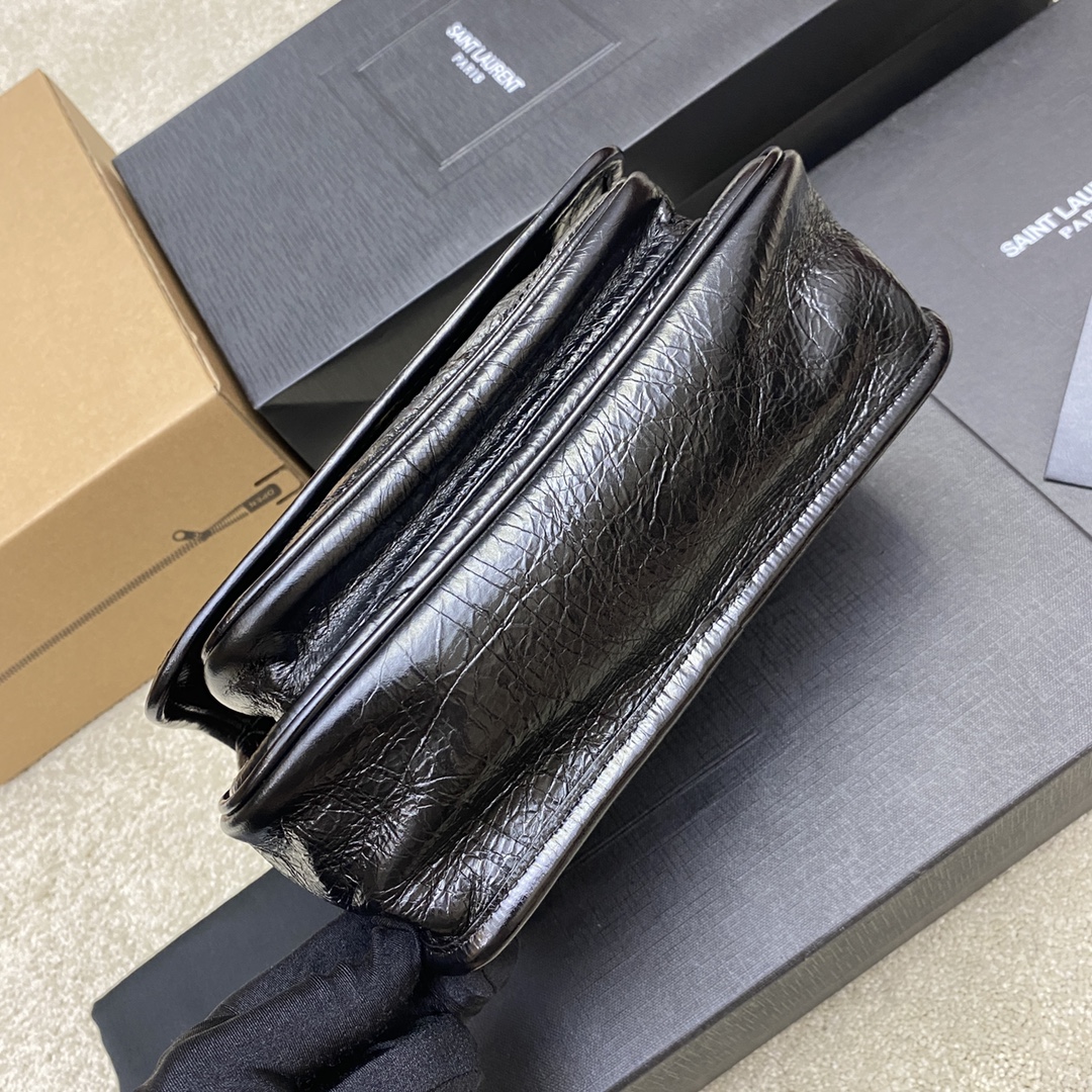 Saint Laurent Niki Baby Black Leather Shoulder Bag, 22cm 8 i1654765514 3318 0