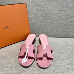 Hermes Shoes High Heel Pumps Pink Sewing Summer Collection