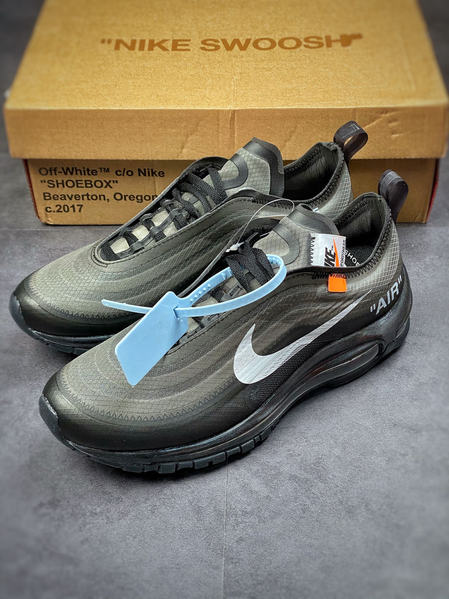 260 Off-White X Nike Air Max 97 OG OW 子弹限量联跑步鞋  AJ4585-001