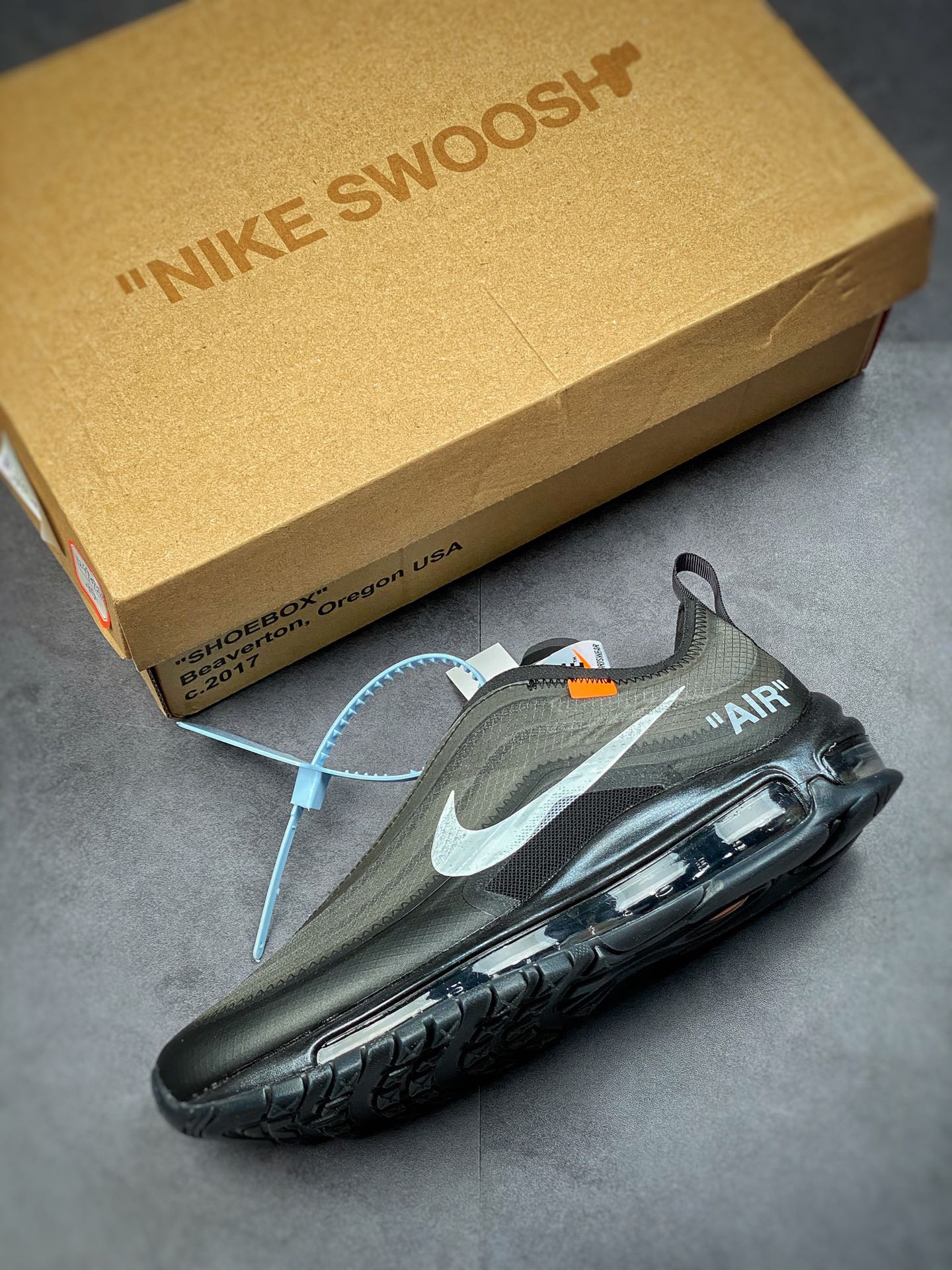 260 Off-White X Nike Air Max 97 OG OW 子弹限量联跑步鞋  AJ4585-001