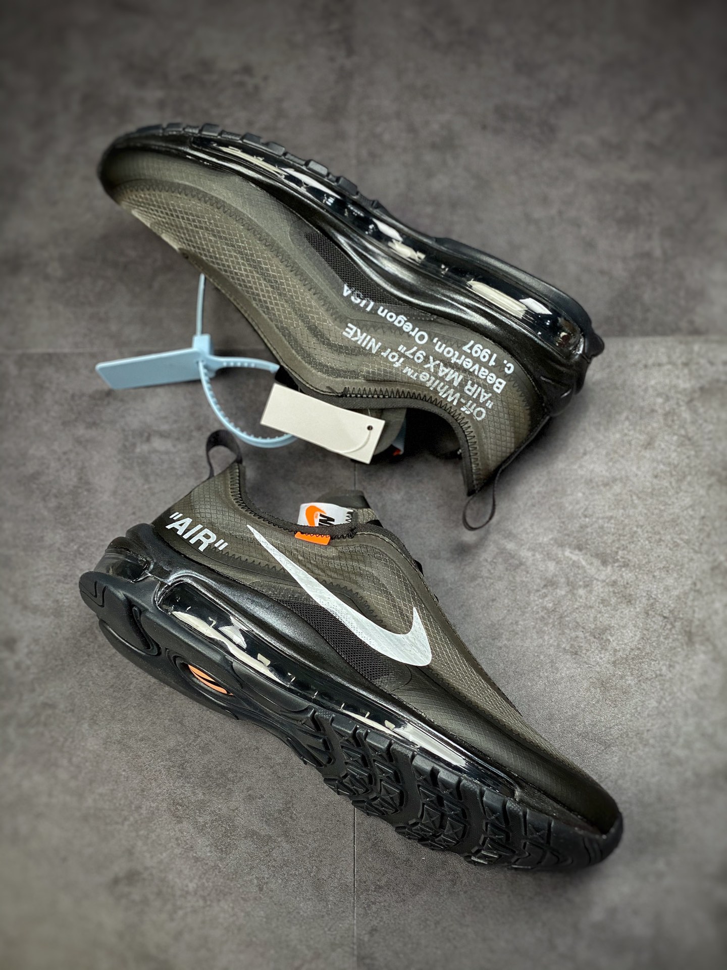 260 Off-White X Nike Air Max 97 OG OW 子弹限量联跑步鞋  AJ4585-001