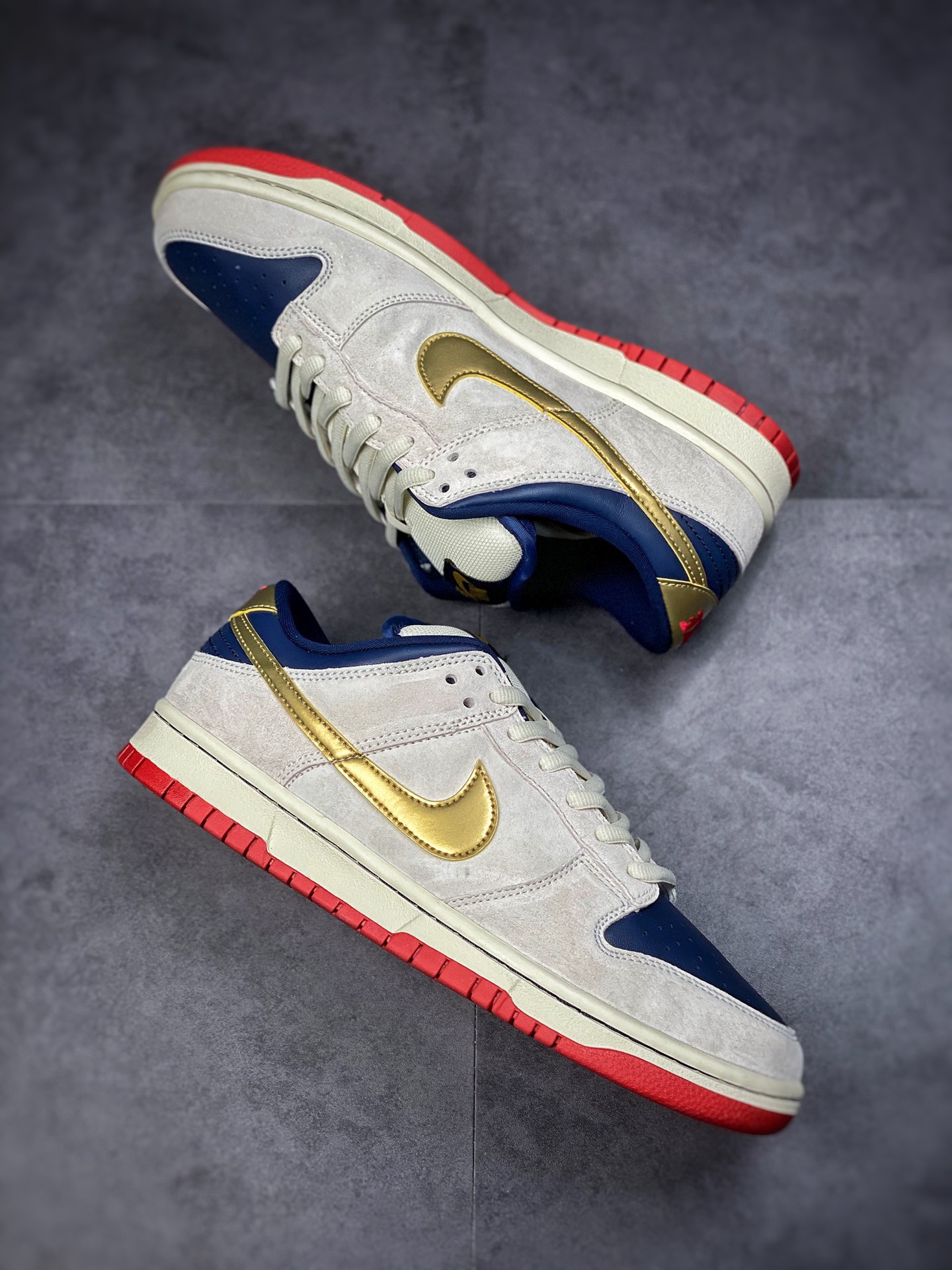 Nike Dunk SB Low White Blue Gold Factory Pure Original 304292-272