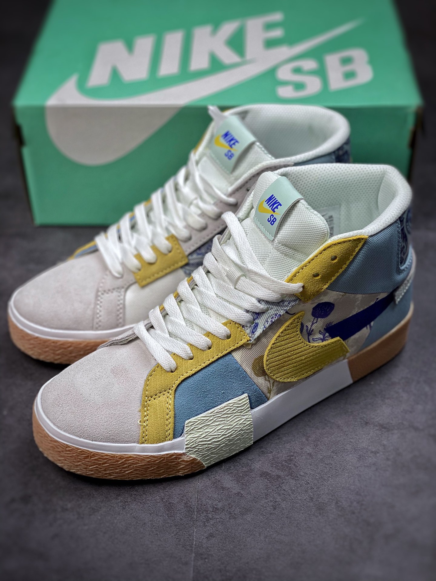 170 Nike SB Zoom Blazer Mid 浅米蓝腰果花 DM0859-400
