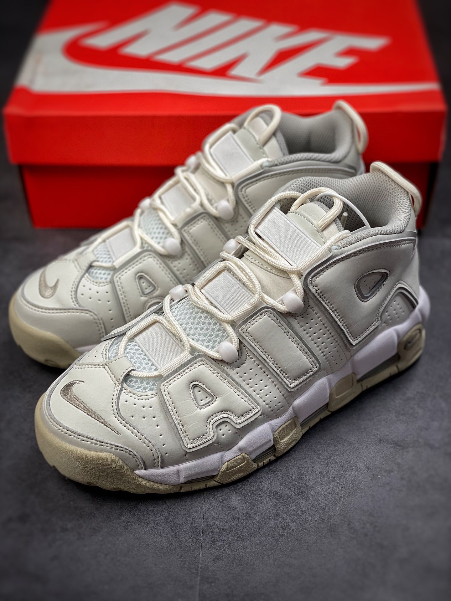 260 Nike Air More Uptempo 皮蓬复古篮球鞋 白色 DM1023-001