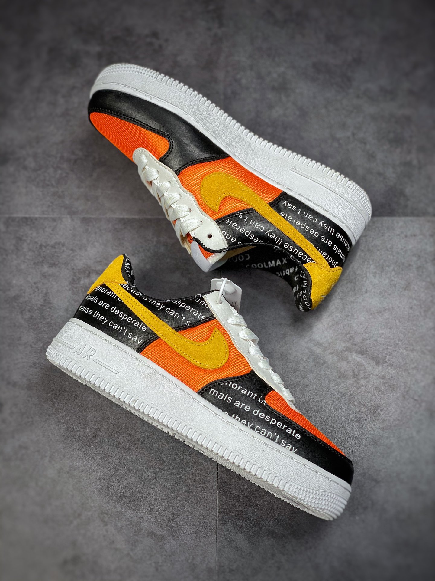 200 Nike Air Force 1 Low 07 黑黄报纸 315122-012