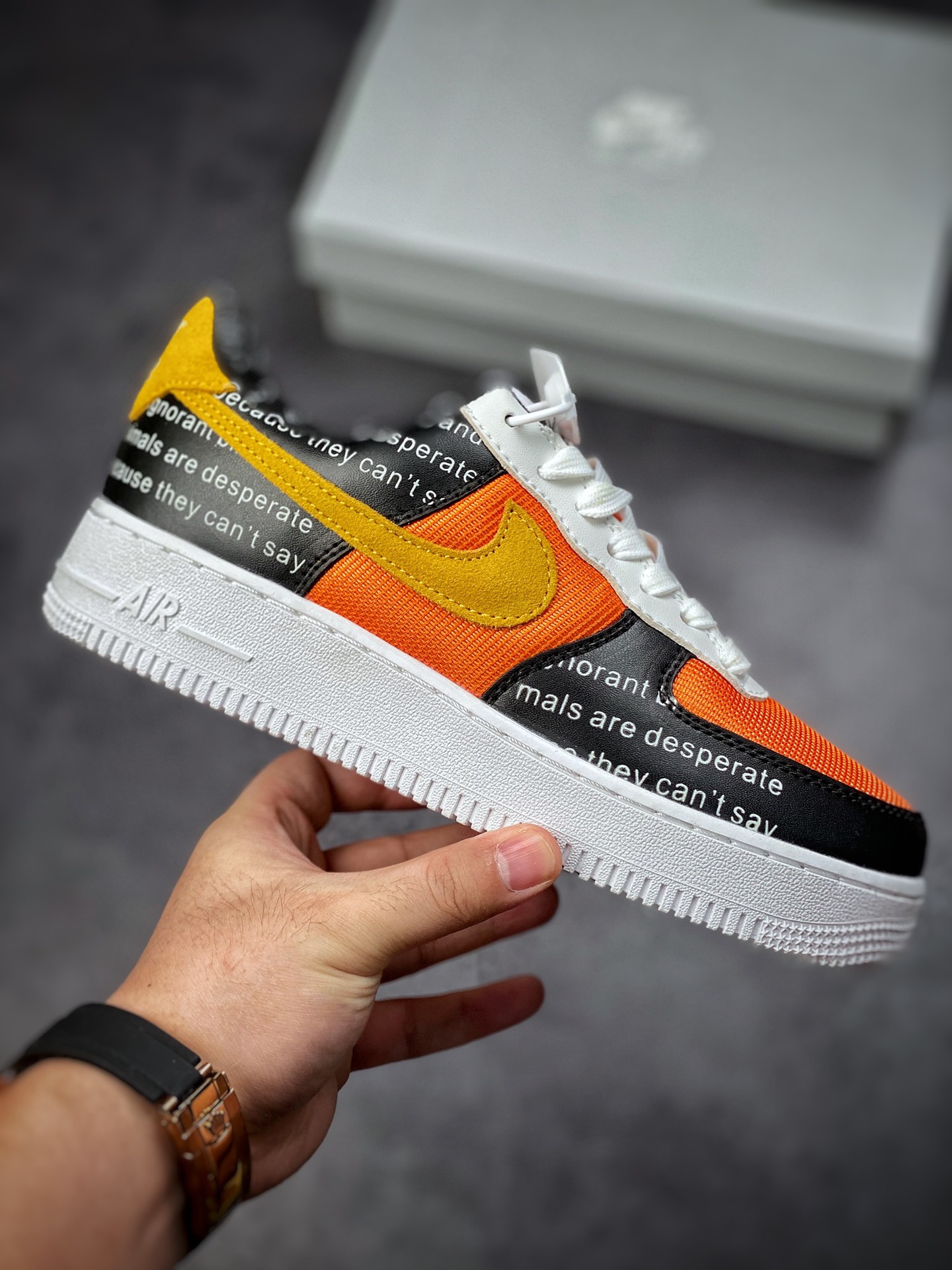 200 Nike Air Force 1 Low 07 黑黄报纸 315122-012