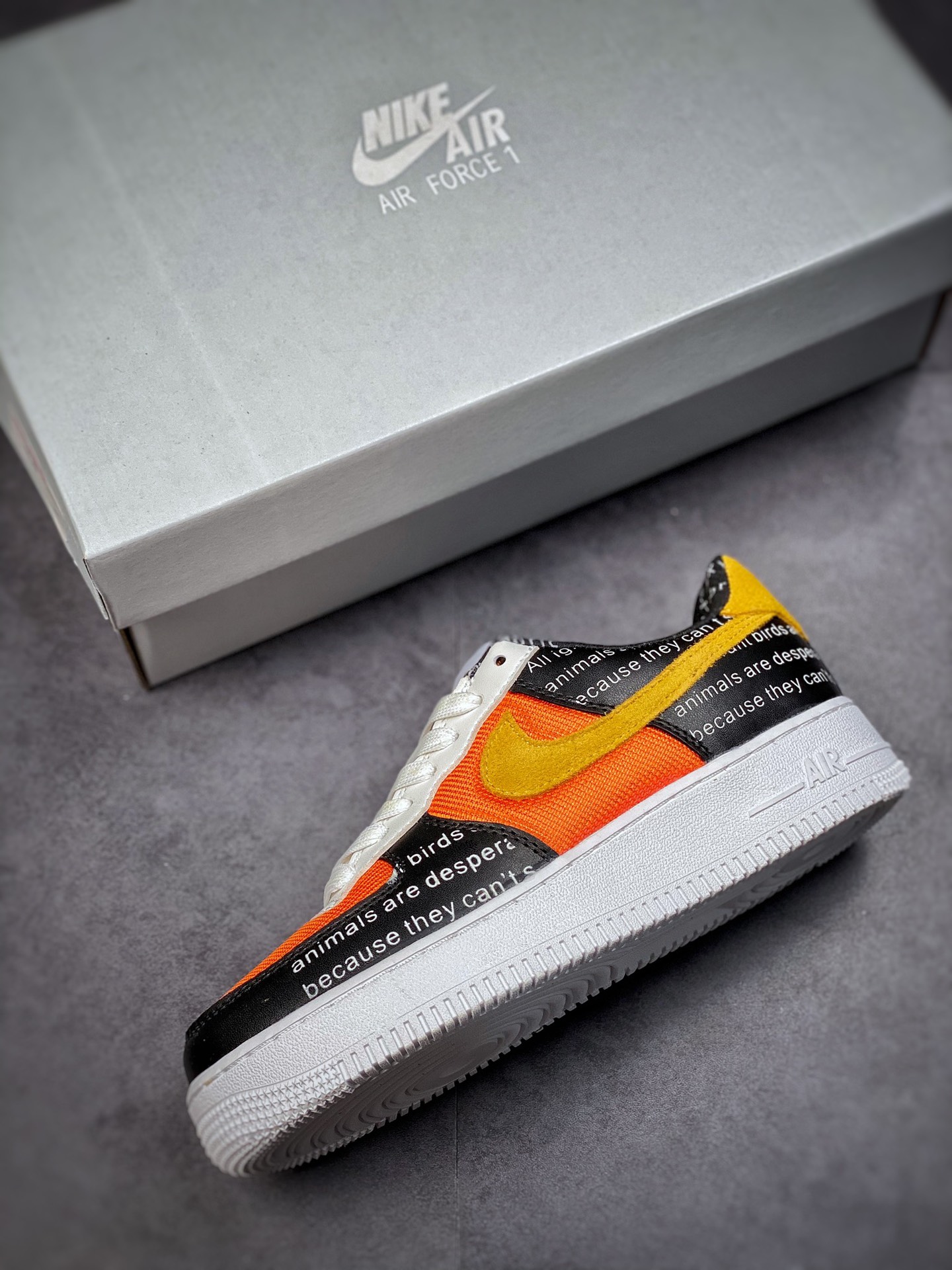 200 Nike Air Force 1 Low 07 黑黄报纸 315122-012