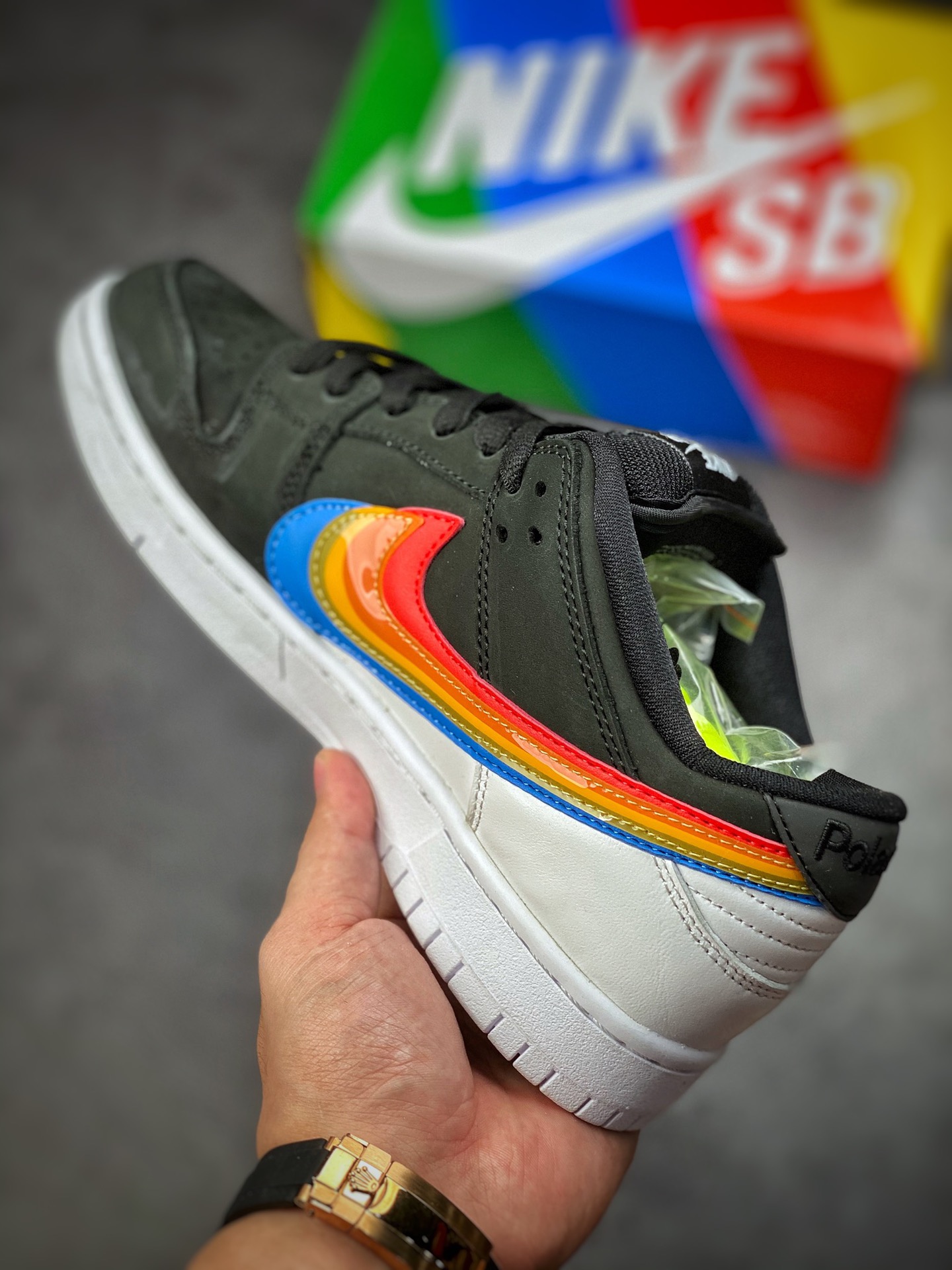 350 Nike Dunk SB Low 黑彩虹 大厂纯原出品 DH7722-001