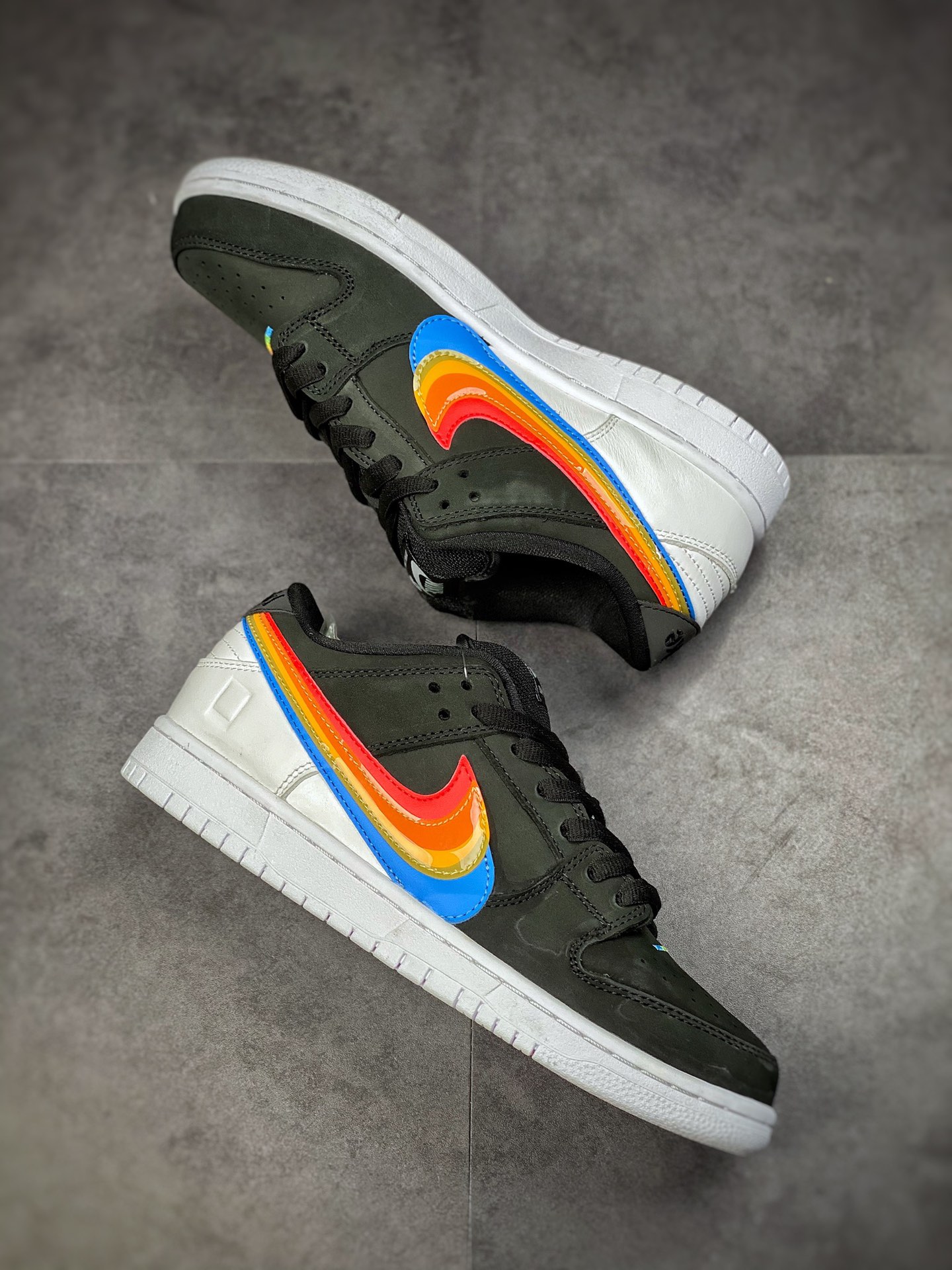 350 Nike Dunk SB Low 黑彩虹 大厂纯原出品 DH7722-001