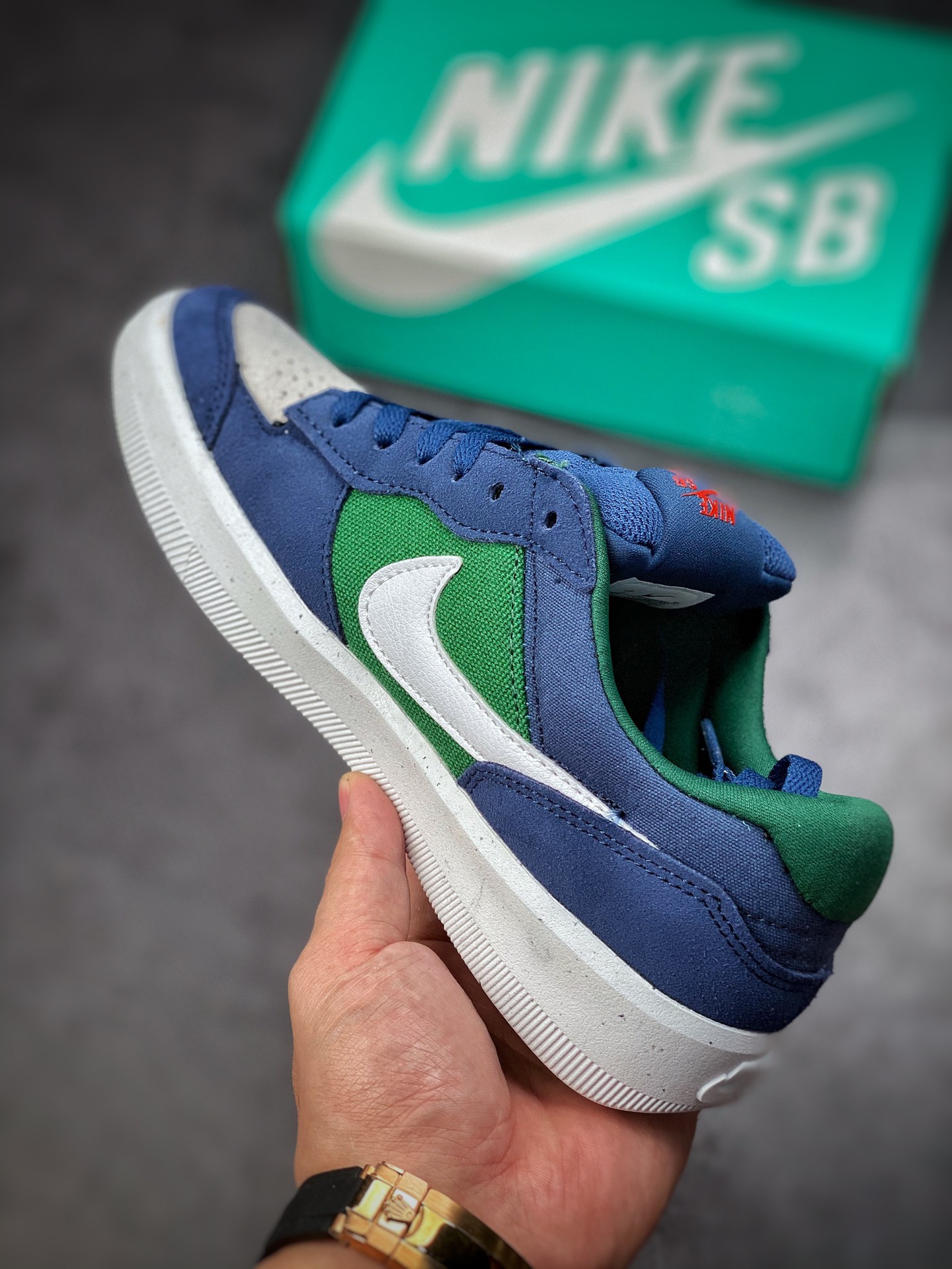 Nike SB Force 58 green and blue retro casual men's and women's board shoes CZ2959-402