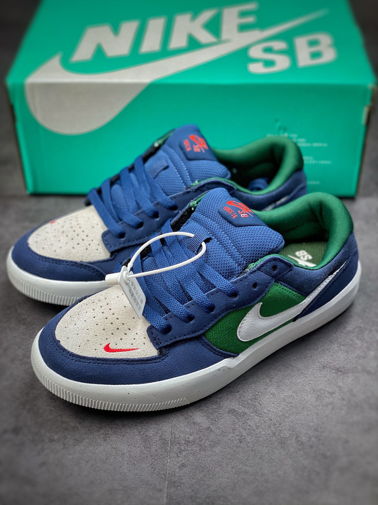 Nike SB Force 58 green and blue retro casual men's and women's board shoes CZ2959-402