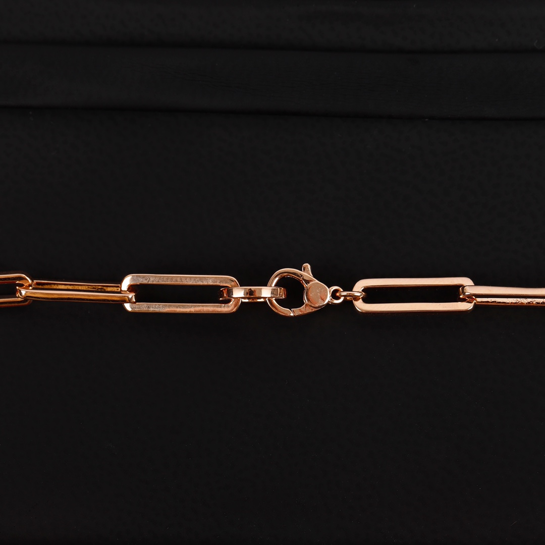 Pulsera Hermes Kelly Chaine Oro rosa con pavé de diamantes ST