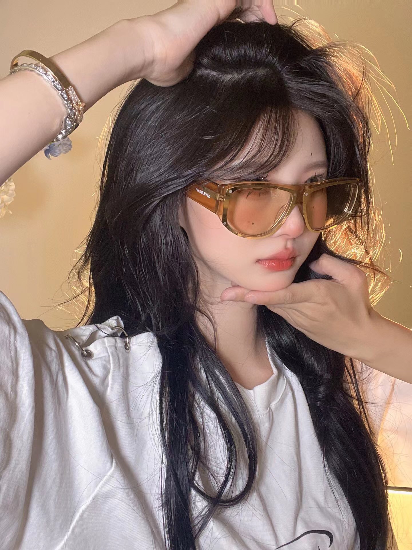 【GIVENCH*】纪梵*希新款太阳镜，modelGV7177S，时尚金属潮流元素搭配舒适宽板材腿，时尚