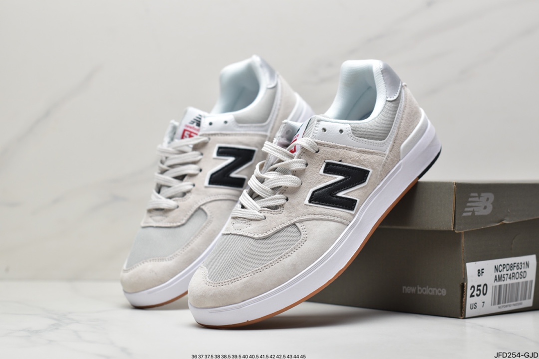 New Balance AM574 Classic Retro Low Top Casual Sports Skateboard Shoes ”Beige Raw Rubber” AM574ROSD