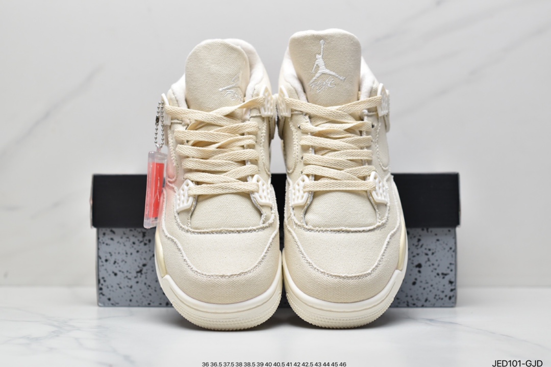 150 Air Jordan4 Retro"Canvas"米白帆布DQ4909-100