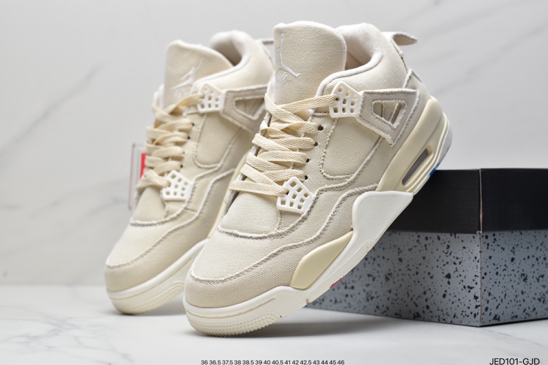 150 Air Jordan4 Retro"Canvas"米白帆布DQ4909-100