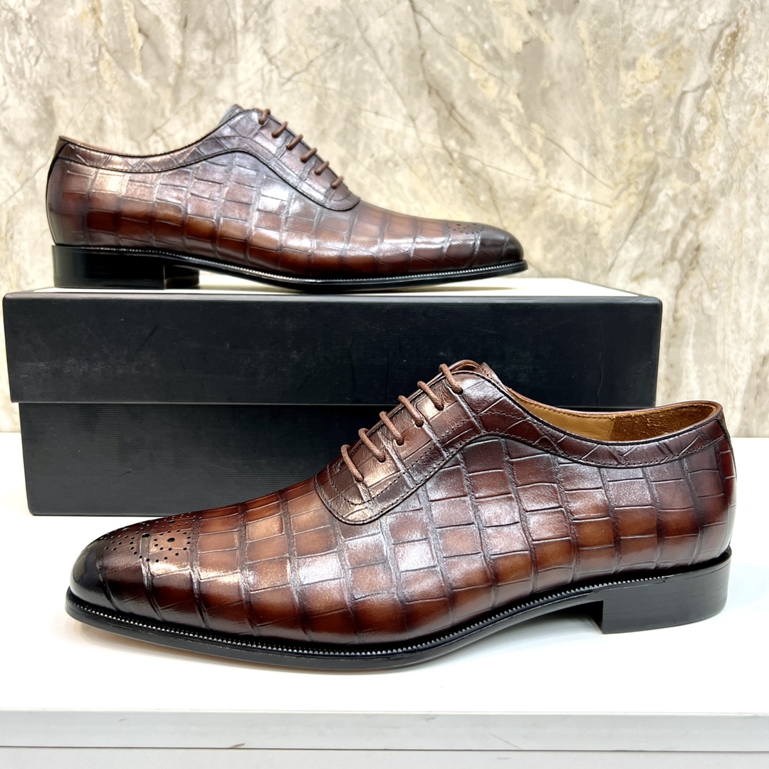 Gucci Men's Brown Leather Oxford Dress Shoes, Sizes 39-44 9 i1654794157 256 7
